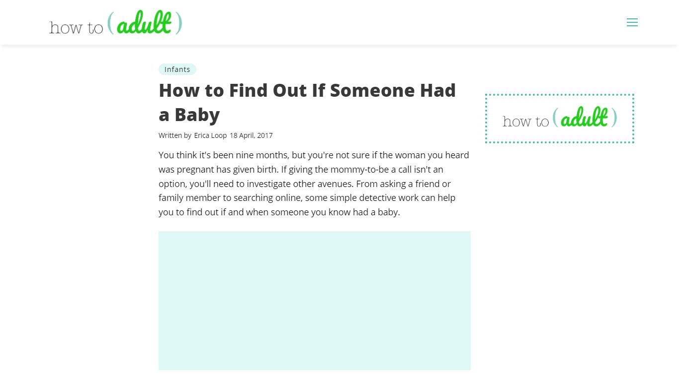 How to Find Out If Someone Had a Baby | How To Adult