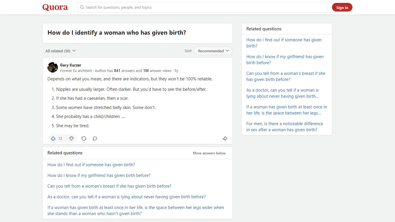 How to identify a woman who has given birth - Quora